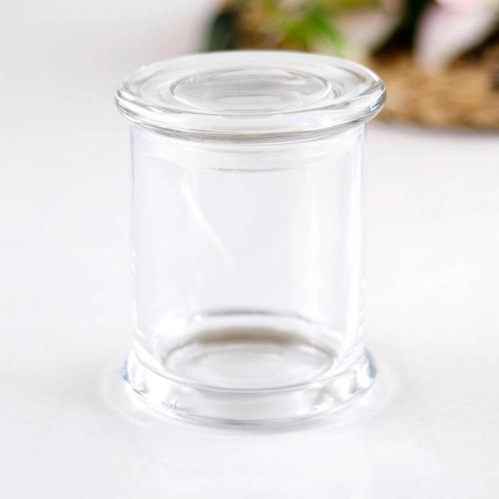 clear large glass metro candle jars with flat lid
